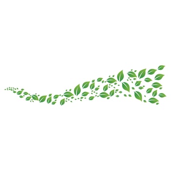 Leaf green logo and symbol vector
