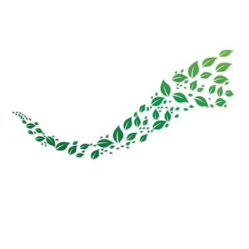 Leaf green logo and symbol vector