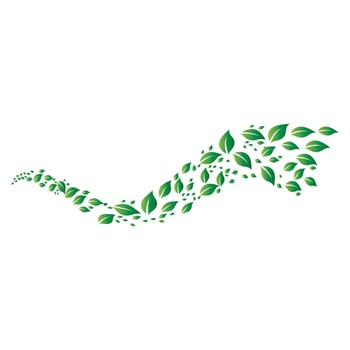 Leaf green logo and symbol vector