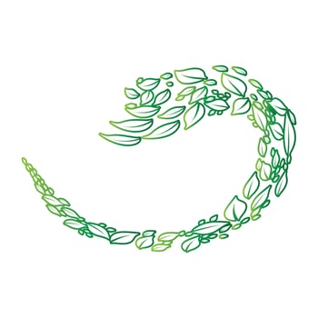 Leaf green logo and symbol vector