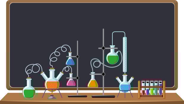 Blank blackboard science banner vector