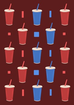 Soda cup vector wallpaper for graphic design and decorative element