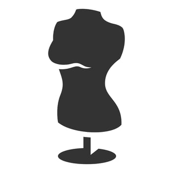 Black and white icon mannequin vector