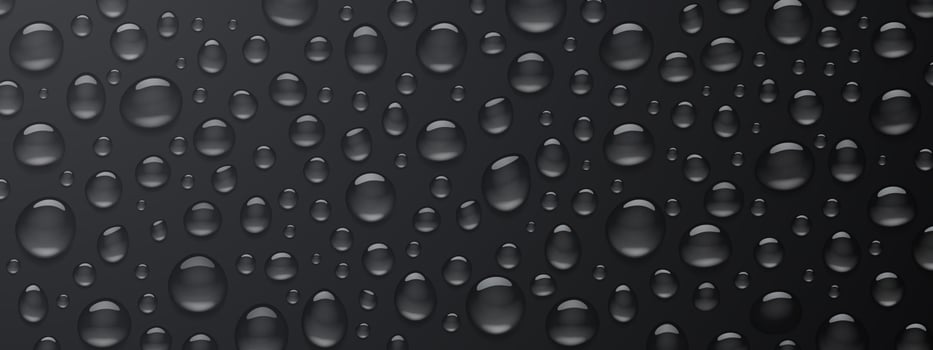 Texture of water droplets on black background vector