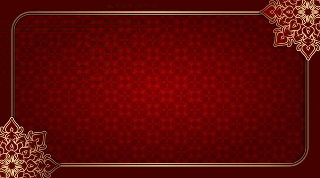 simple background with gold ornament border vector