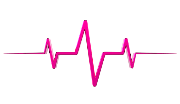 heart rate pulse on transparent background png
