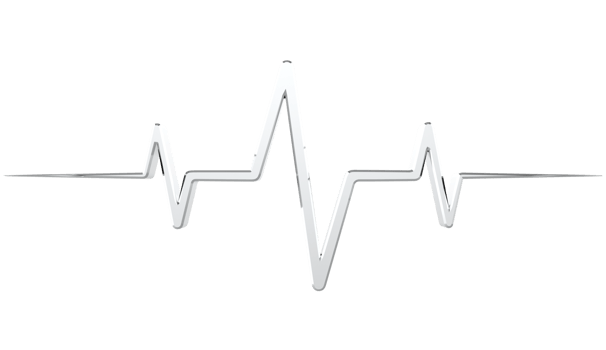 Heart rate pulse on transparent background png