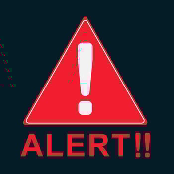 Attention warning alert sign symbol with exclamation mark. Vector illustration. EPS 10.