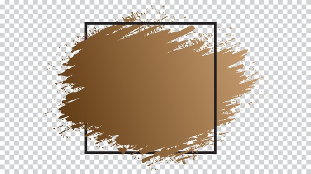 Gradient wheat color ink brush stroke vector