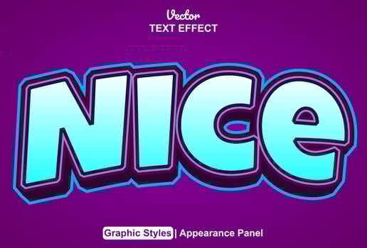nice text effect with graphic style and editable vector