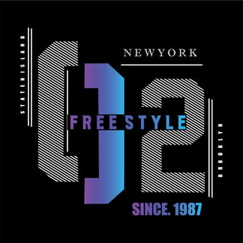 Free Style typography design t-shirt print vector illustration