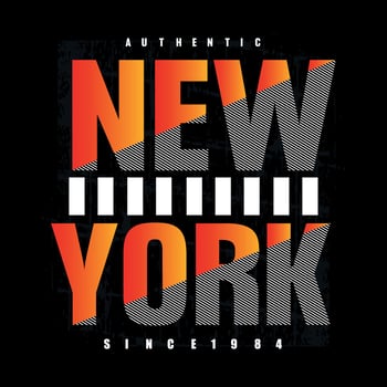 New york typography design t-shirt print vector illustration