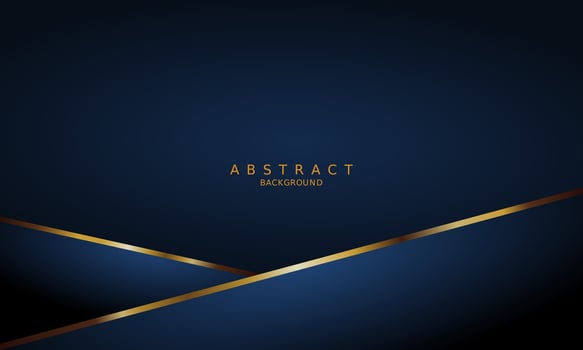 dark blue luxury premium background and gold line. vector