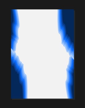 Abstract poster or cover design template in the form of a human face. Abstract business background banner beautiful blue wave vector