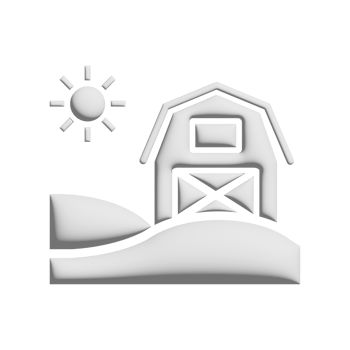 Farm icon 3d design for application and website presentation png