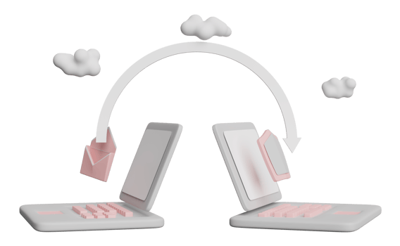 grey laptop computer with shield, envelope, cloud isolated. Internet security or privacy protection or ransomware protect concept, 3d illustration or 3d render png