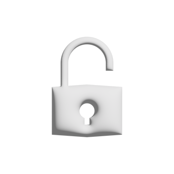 Key lock unlock safe icon 3d design for application and website presentation png