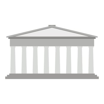 Roman pantheon flat vector