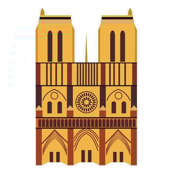 Notre Dame de Paris Cathedral vector