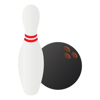 Bowling isometric 3d icon vector