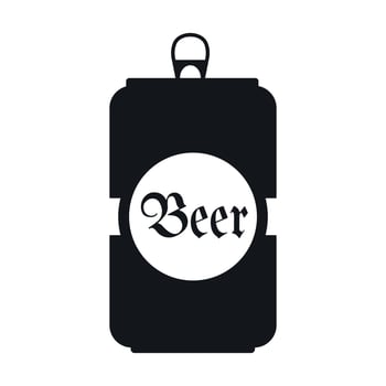 Beer black icon vector