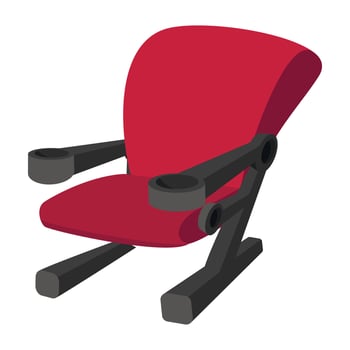 Cinema chair cartoon icon vector