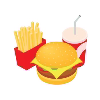 Fast food lunch vector