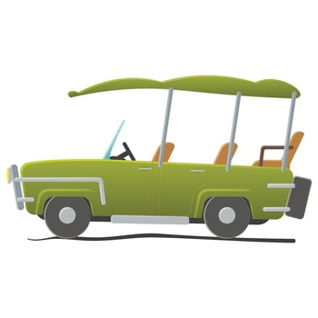 Electra golf car vector