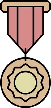 Award, medal color icon vector