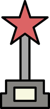 award cinema color icon vector