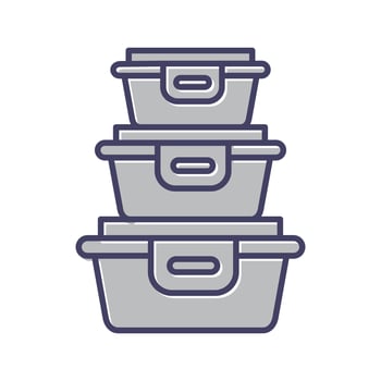 Plastic Food Container Vector Icon