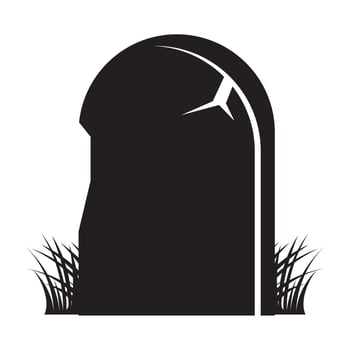 halloween cemetery gravestone silhouette vector