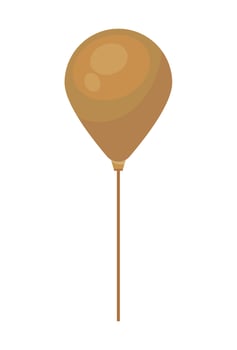 gold balloon helium floating vector