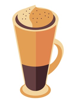 iced coffee cup isometric vector