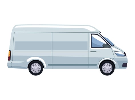 white van mockup vector