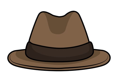 elegant hat male accessory vector