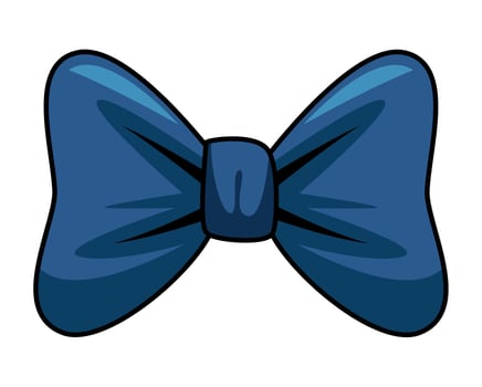 elegant blue bowtie vector