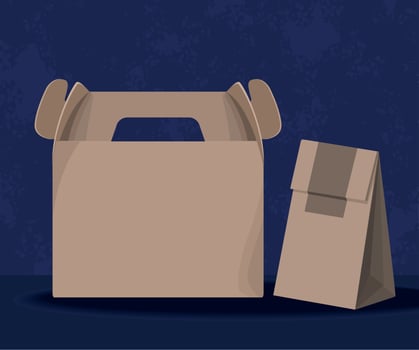 two eco packages vector