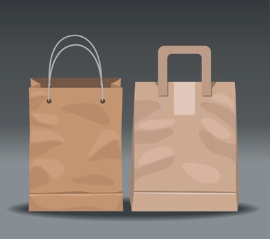shopping bags eco packs vector