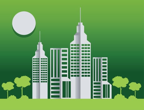 green city ecology vector