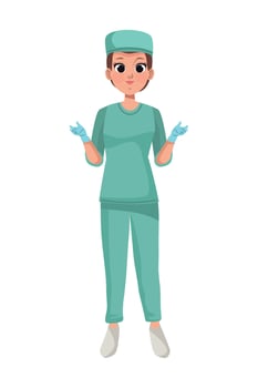 female professional doctor surgeon vector