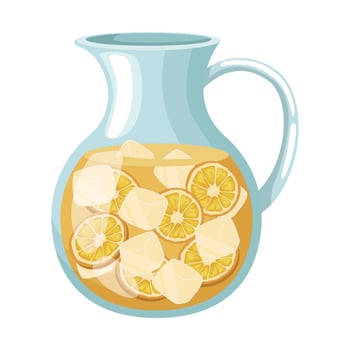 refresh orange drink jar vector