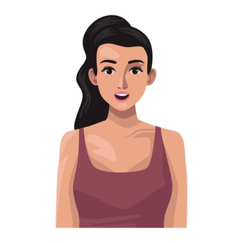 happy young woman vector