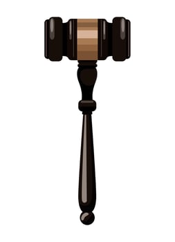 wooden hammer gavel vector