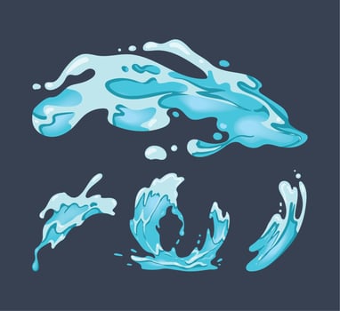 water clear four icons vector