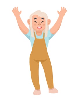 blond woman smiling vector