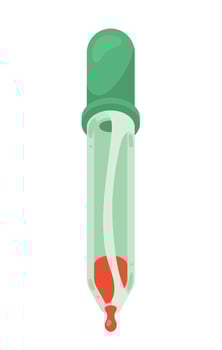green dropper with blood vector