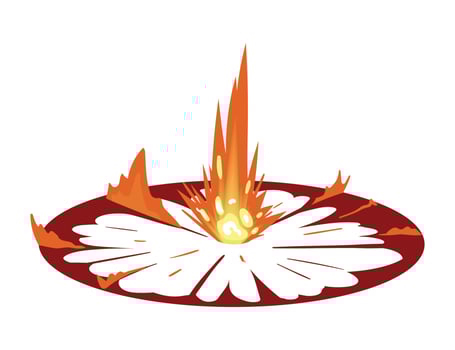 fire flame circle vector