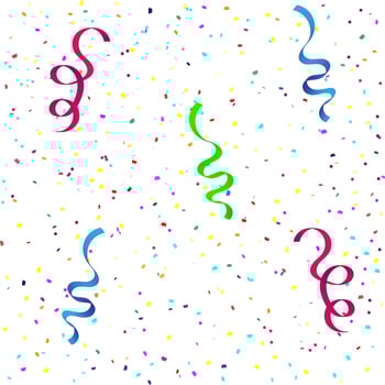 Colorful background with confetti. Free Vector. vector