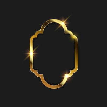 Gold frame vector illustration design